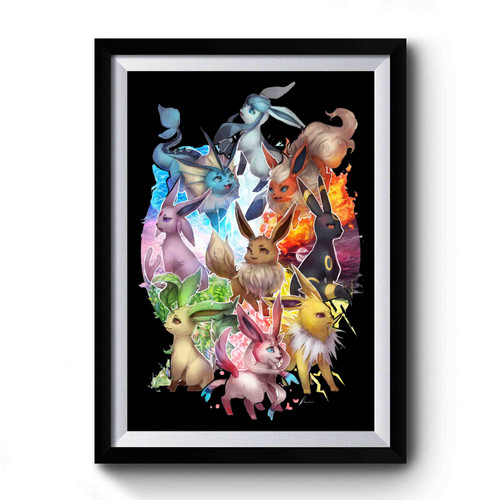 Evolution Eeve Pokemon Premium Poster