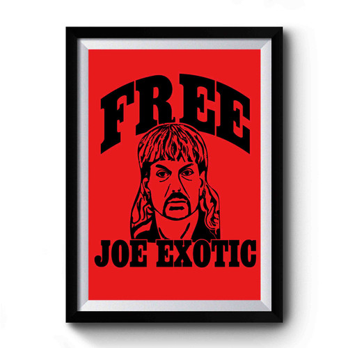 Free Joe Exotic Shirt Tiger King Documentary Carole Baskin Big Cat Premium Poster