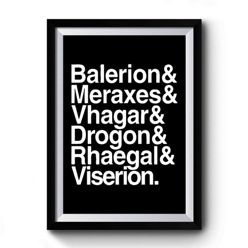 Game Of Thrones Balerion Meraxes Premium Poster