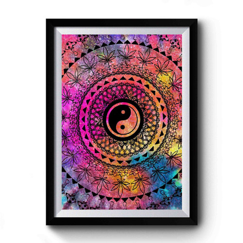 Glittery Tie Dye Yin Yang, Made By Me #tiedye Premium Poster