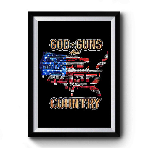 God Guns And Country Premium Poster