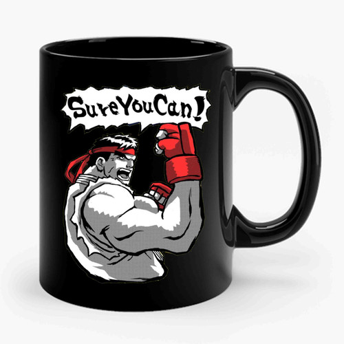 Street Fighter Shoryuken Sure You Can Video Game Ceramic Mug