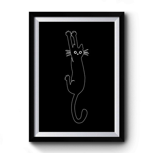 Hanging Cat Premium Poster
