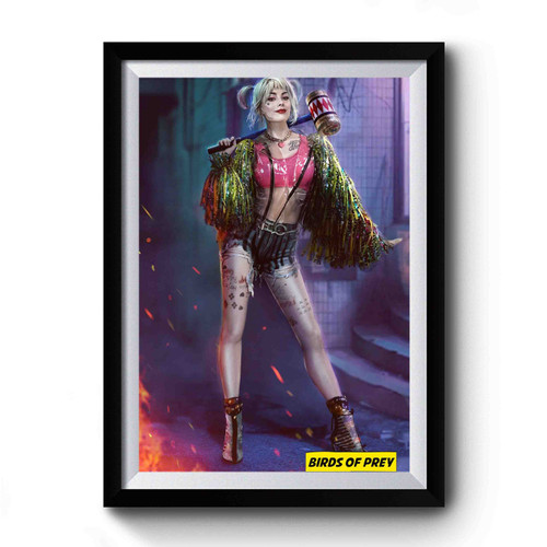 Harley Quinn Mallet Hair Sticks Premium Poster