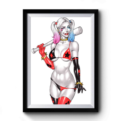 Harley Quinn Sexy Costume Premium Poster