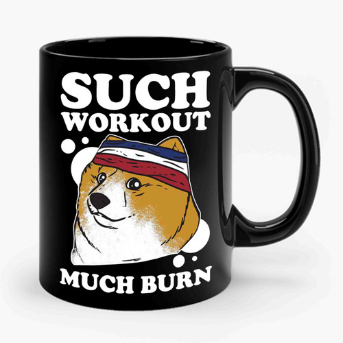 Such Workout Much Burn Doge Meme Ceramic Mug