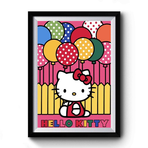 Hello Kitty With Balloons Premium Poster