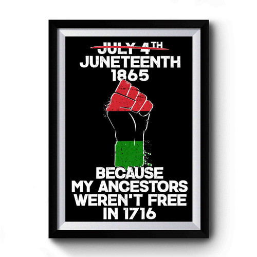 Juneteenth Ancestors Black African American Flag Pride Grapgic Premium Poster
