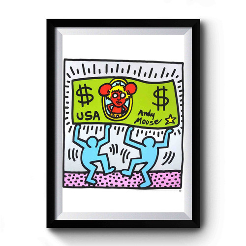 Keith Haring - Andy Mouse For Sale Premium Poster