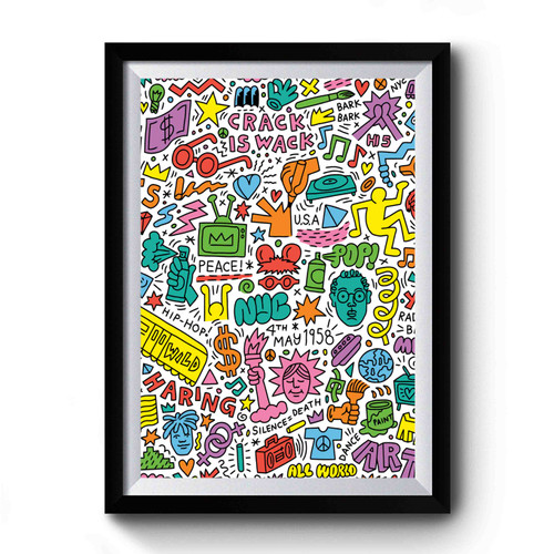 Keith Haring Life And Work Premium Poster