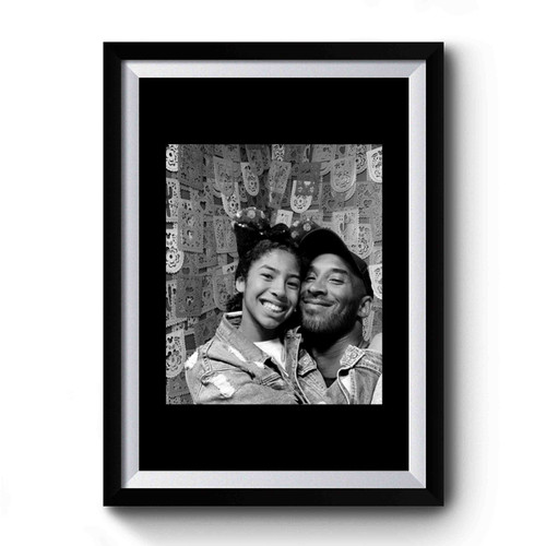 Kobe Bryant And Gianna Dies Art Premium Poster