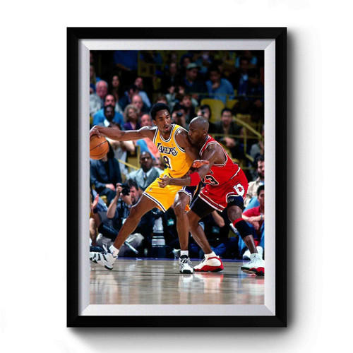 Kobe Bryant Dunk Vs Michael Jordan Premium Poster