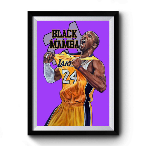 Kobe Bryant Mamba 24 Premium Poster