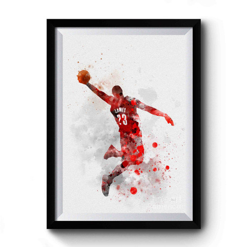 L James 23 Premium Poster