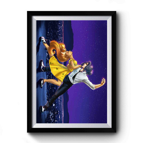 La La Land Cartoon Premium Poster