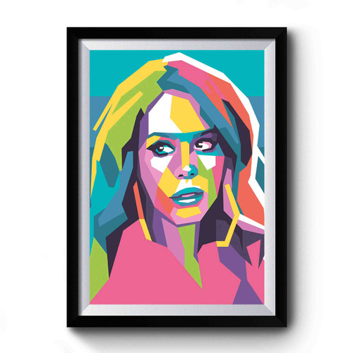 Lana Del Rey Geometric Portrait Premium Poster