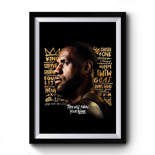 Lebron James Lakers Quote Premium Poster