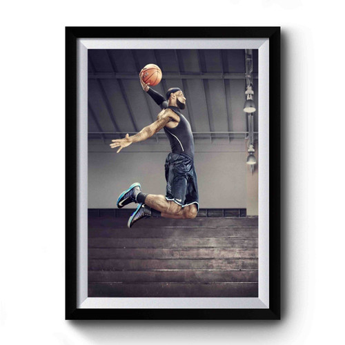 Lebron James To Dunk Premium Poster