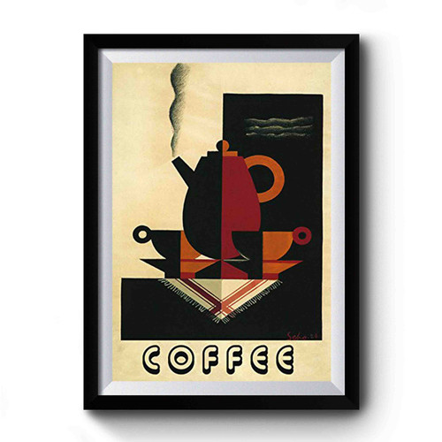 Leinwand Kaffee Coffee Cafe American Breakfast Drink Premium Poster