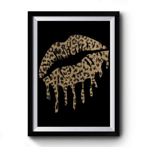 Leopard Lips Premium Poster