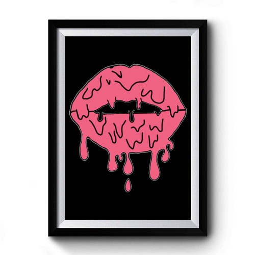 Lips Sticker Mouth Grime Premium Poster