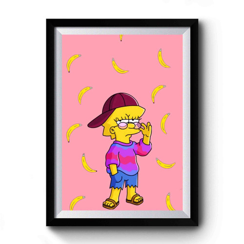 Lisa Simpson Birthday Gift, Gift, Cool, Banana Premium Poster