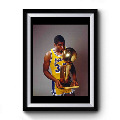 Magic Johnson Kiss Trophee Premium Poster