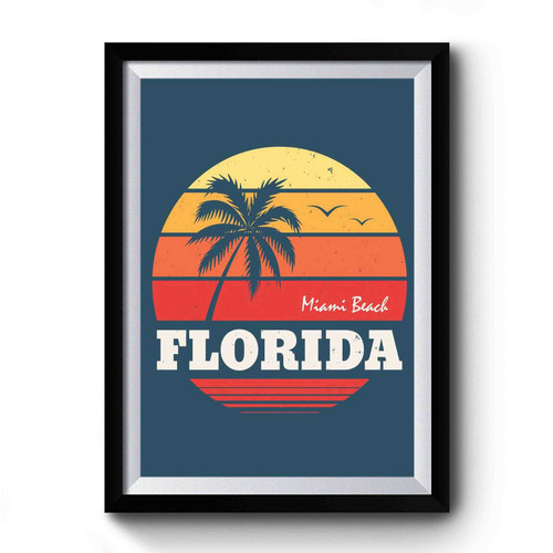 Miami Lifeguard Florida Vintage Travel Premium Poster