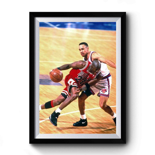 Michael Chicago Bulls New York Knicks John Starks Premium Poster