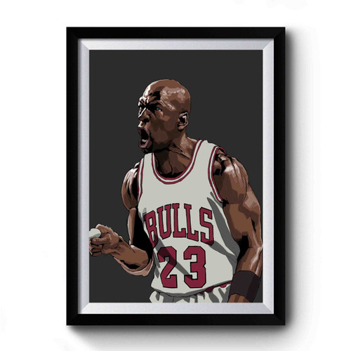 Michael Jordan Bulls 1 Premium Poster