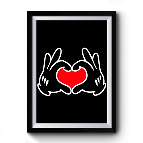 Mickey Mouse Hands Love Premium Poster