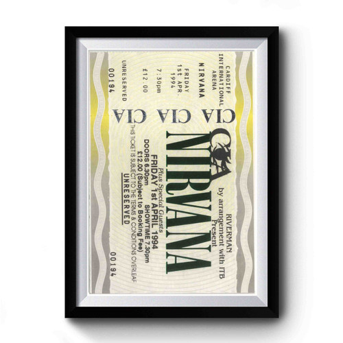 Nirvana Concert Ticket Premium Poster