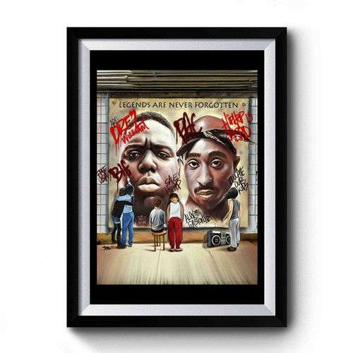 Nocturnal Abstract Big And Tupac Premium Poster