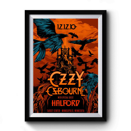 Ozzy Osbourne With Rob Halford Rock Premium Poster