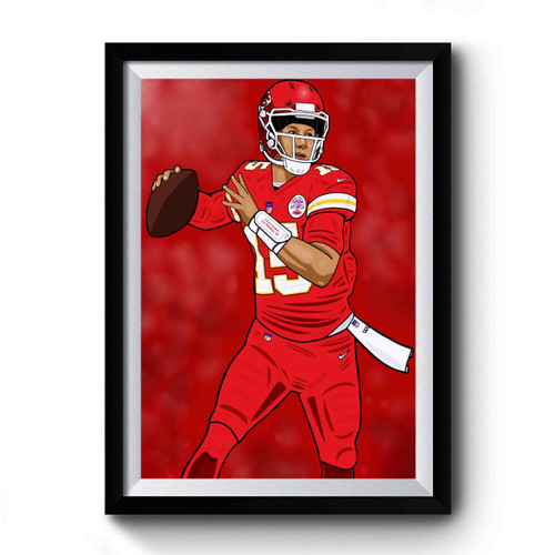 Patrick Mahomes Wearing Visor Premium Poster