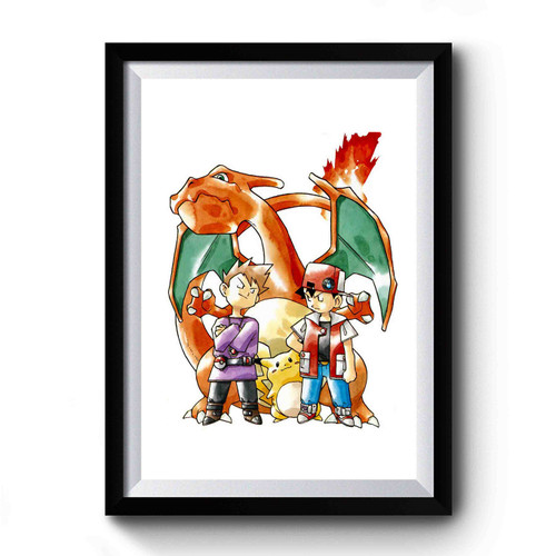 Pokemon Red and Blue Premium Poster