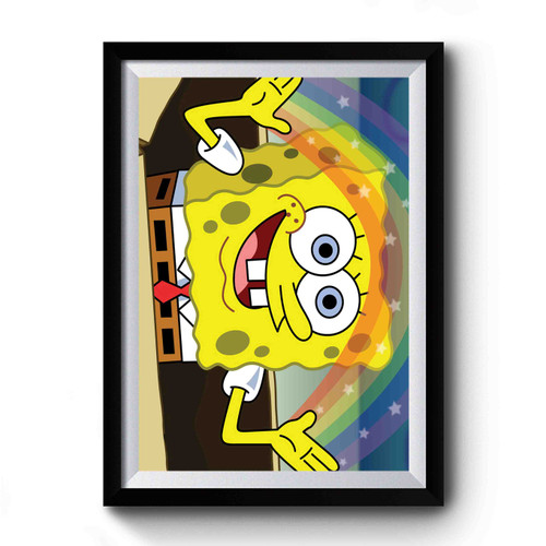 Rainbow Spongebob Premium Poster