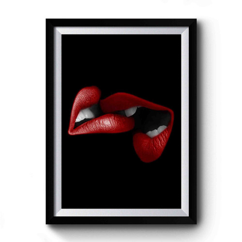 Red Lips World Tour Black Premium Poster
