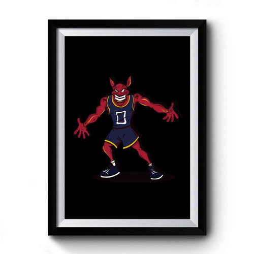 Red Warriors Are Monstars Of The NBA Premium Poster