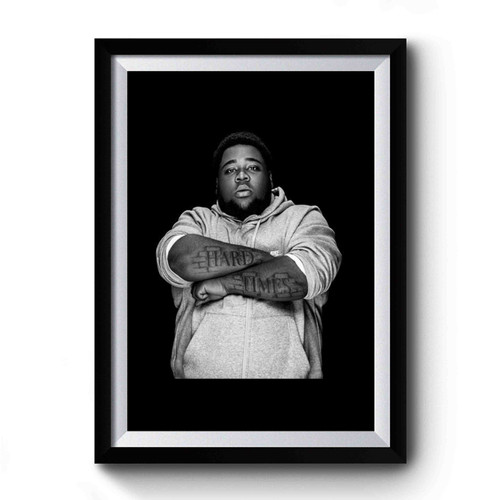 Rod Wave Pose Tattoo Premium Poster