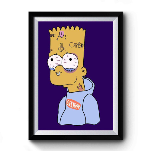 Sad Boyy Bart Premium Poster