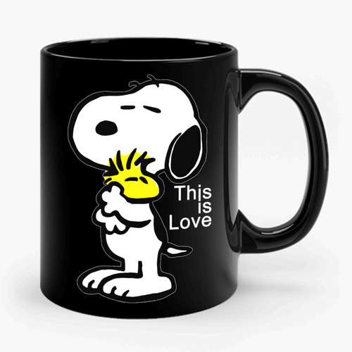 The Peanut Gang Snoopy And Woodstock This Is Love Ceramic Mug