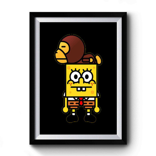 Spongebob And Bape Premium Poster