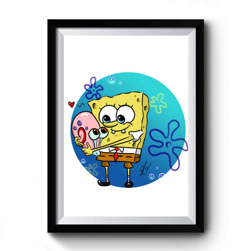 Spongebob And Gary Premium Poster