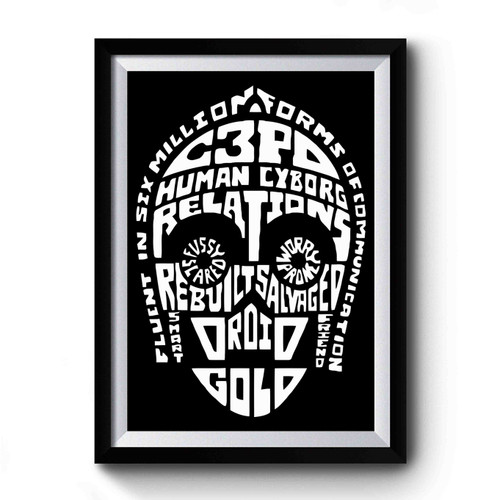 Star Wars Words Collection C3 P O Premium Poster