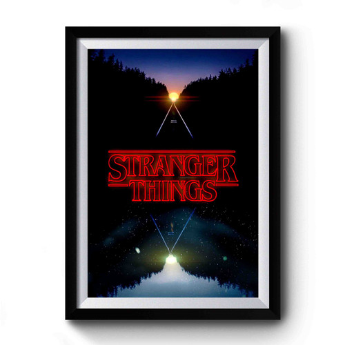 Stranger Things Sunset Premium Poster