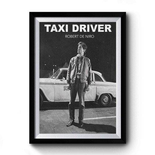Taxi Driver Black And White Premium Poster