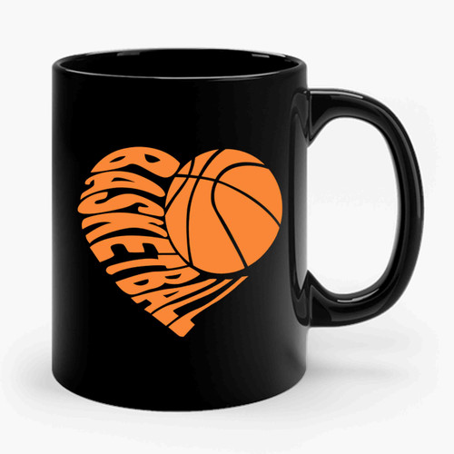 Basketball Love Calligram Ceramic Mug