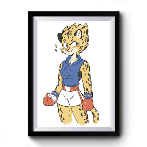The Boxing Kitty Cat Premium Poster