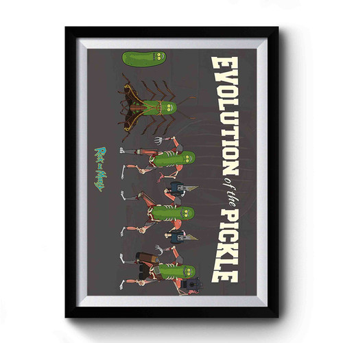 The Evolution Of Pickle Rick Premium Poster